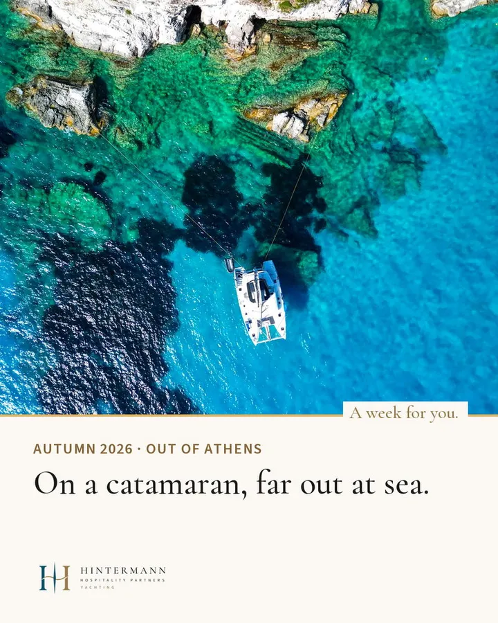 A week for you. On a catamaran, out at sea – this autumn, from Athens.…
